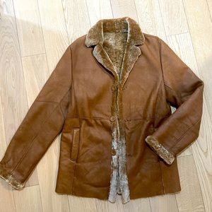 Brand new- Brown Italy made men’s leather jacket